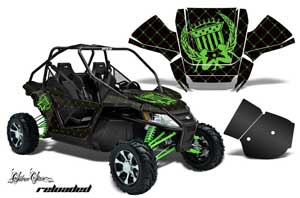Arctic Cat Wildcat Graphic Kit - 2012-2016 Silver Star - Reloaded Green