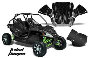 Arctic Cat Wildcat Graphic Kit - 2012-2016 Tribal Flames Black