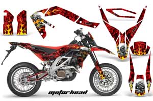 Aprilia SXV 4.5 / 5.5 Dirt Bike Graphic Kit - 2006-2015 Motorhead Red