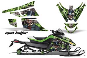 Arctic Cat Z1 Turbo Sled Graphic Kit - 2006-2012 Mad Hatter Green