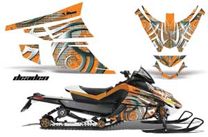 Arctic Cat Z1 Turbo Sled Graphic Kit - 2006-2012 Deaden Orange