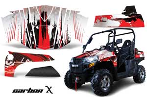 Bennche Spire 800 Graphic Kit - All Years Carbon X Red