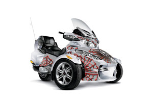 Can Am BRP (RTS) Spyder Graphic Kit - 2010-2012 Widow Maker Silver