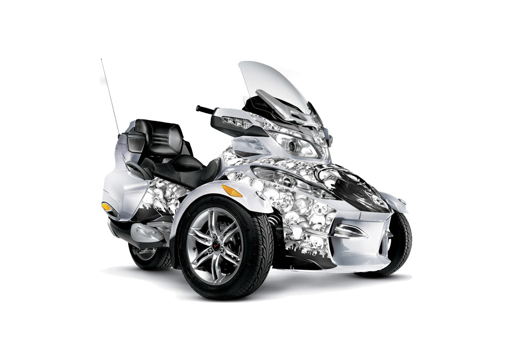 Can Am BRP (RTS) Spyder Graphic Kit - 2010-2012 Reaper White