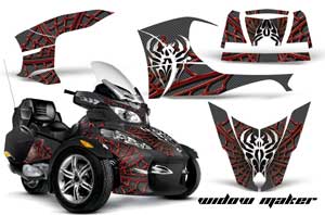 Can Am BRP (RTS) Spyder Graphic Kit - 2010-2012 Widow Maker Gray