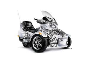 Can Am BRP (RTS) Spyder Graphic Kit - 2010-2012 Widow Maker White