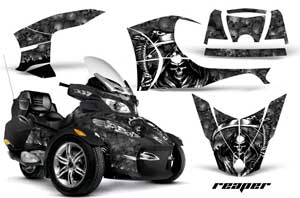 Can Am BRP (RTS) Spyder Graphic Kit - 2010-2012 Reaper Black