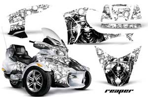 Can Am BRP (RTS) Spyder Graphic Kit - 2010-2012 Reaper White
