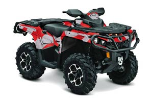 Can Am Outlander XT / DPS / SST ATV Graphic Kit - 2013-2016 T Bomber Red