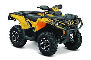 Can Am Outlander XT / DPS / SST ATV Graphic Kit - 2013-2016 Tribal Flame Yellow