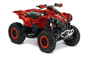 Can Am Renegade 500x/r / 800x/r ATV Graphic Kit - All Years Bone Collector Red