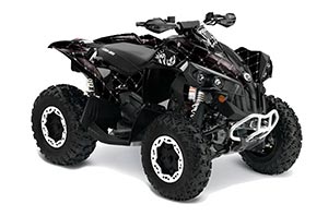 Can Am Renegade 500x/r / 800x/r ATV Graphic Kit - All Years Silver Star - Reloaded Black