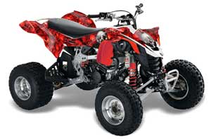 Can Am DS450 / DS450X EFI ATV Graphic Kit - 2008-2016 Bone Collector Red