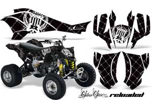 Can Am DS450 / DS450X EFI ATV Graphic Kit - 2008-2016 Silver Star - Reloaded White