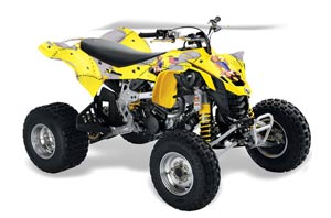 Can Am DS450 / DS450X EFI ATV Graphic Kit - 2008-2016 T Bomber Yellow