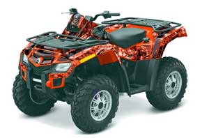 Can Am Outlander EFI 500 / 650 / 800 / 1000 ATV Graphic Kit - 2006-2011 Mad Hatter Red