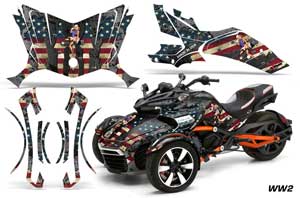 Can Am F3-S Spyder Custom Graphic Kit - All Years