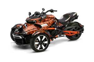 Can Am F3-S Spyder Graphic Kit - All Years Reaper Orange