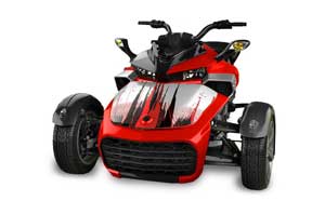 Can Am F3-S Spyder Hood Graphic Kit - All Years Carbon X Red