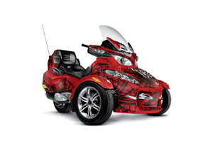 Can Am BRP (RTS) Spyder w/ Trim Kit Graphic Kit - 2010-2012 Widow Maker Red