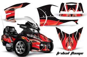 Can Am BRP (RTS) Spyder w/ Trim Kit Graphic Kit - 2010-2012 Tribal Flame Red