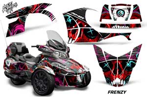 Can Am BRP (RTS) Spyder w/ Trim Kit Graphic Kit - 2013-2016 Frenzy Red