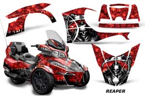 Can Am BRP (RTS) Spyder w/ Trim Kit Graphic Kit - 2013-2016 Reaper Red