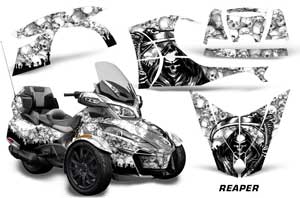 Can Am BRP (RTS) Spyder w/ Trim Kit Graphic Kit - 2013-2016 Reaper White