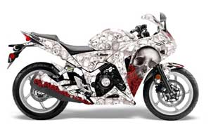 Honda CBR 250R Graphic Kit - 2010-2013 Bone Collector White