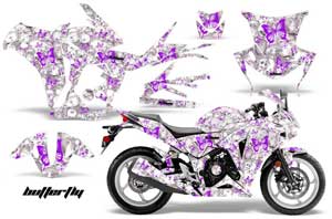 Honda CBR 250R Graphic Kit - 2010-2013 Butterfly Pink