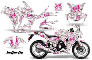 Honda CBR 250R Graphic Kit - 2010-2013 Butterfly Purple