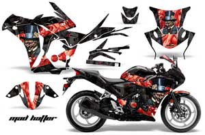 Honda CBR 250R Graphic Kit - 2010-2013 Mad Hatter Red