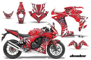 Honda CBR 500R Graphic Kit - 2013-2014 Deaden Red