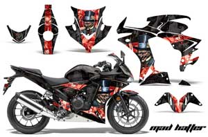 Honda CBR 500R Graphic Kit - 2013-2014 Mad Hatter Black