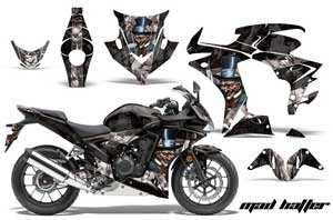 Honda CBR 500R Graphic Kit - 2013-2014 Mad Hatter Silver
