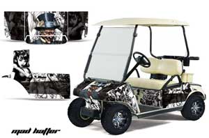 Club Car Golf Cart Graphic Kit - 1983-2014 Mad Hatter White