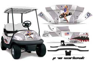 Club Car Precedent I2 Golf Cart Graphic Kit - 2006-2017 P40 Warhawk White
