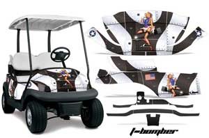 Club Car Precedent I2 Golf Cart Graphic Kit - 2006-2017 T Bomber White