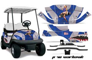 Club Car Precedent I2 Golf Cart Graphic Kit - 2006-2017 P40 Warhawk Blue