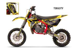 Cobra CX 65 Dirt Bike Graphic Kit - 2007-2011 Urban Camo Yellow