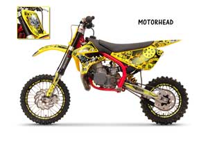 Cobra CX 65 Dirt Bike Graphic Kit - 2007-2011 NorthStar Yellow