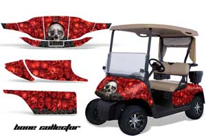 EZ-GO TXT Golf Cart Graphic Kit - 1994-2013 Bone Collector Red