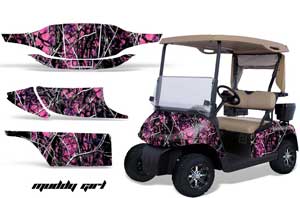 EZ-GO TXT Golf Cart Graphic Kit - 1994-2013 Muddy Girl Pink