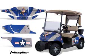 EZ-GO TXT Golf Cart Graphic Kit - 1994-2013 T Bomber Blue