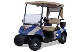 EZ-GO TXT Golf Cart Graphic Kit - 1994-2013 T Bomber Blue