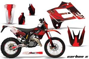 Gas Gas EC 250 Dirt Bike Graphic Kit - 2006-2008 Carbon X Red