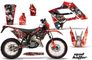 Gas Gas EC 250 Dirt Bike Graphic Kit - 2006-2008 Mad Hatter Red
