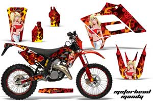 Gas Gas EC 250 Dirt Bike Graphic Kit - 2006-2008 Motorhead Mandy Red