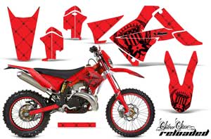 Gas Gas EC 300 Dirt Bike Graphic Kit - 2011-2012 Silver Star - Reloaded Red