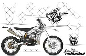 Gas Gas EC 300 Dirt Bike Graphic Kit - 2011-2012 Silver Star - Reloaded White